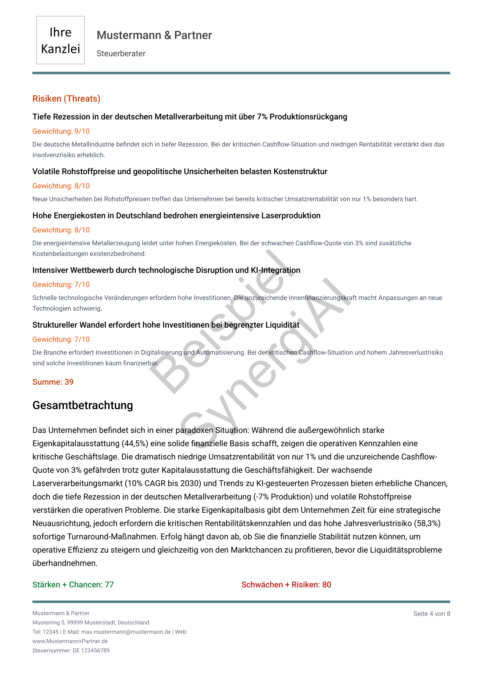 SWOT-Analyse Seite 4