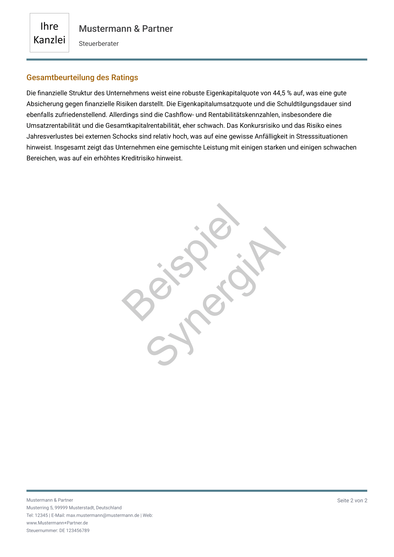 Bonitäts-Analyse Seite 2