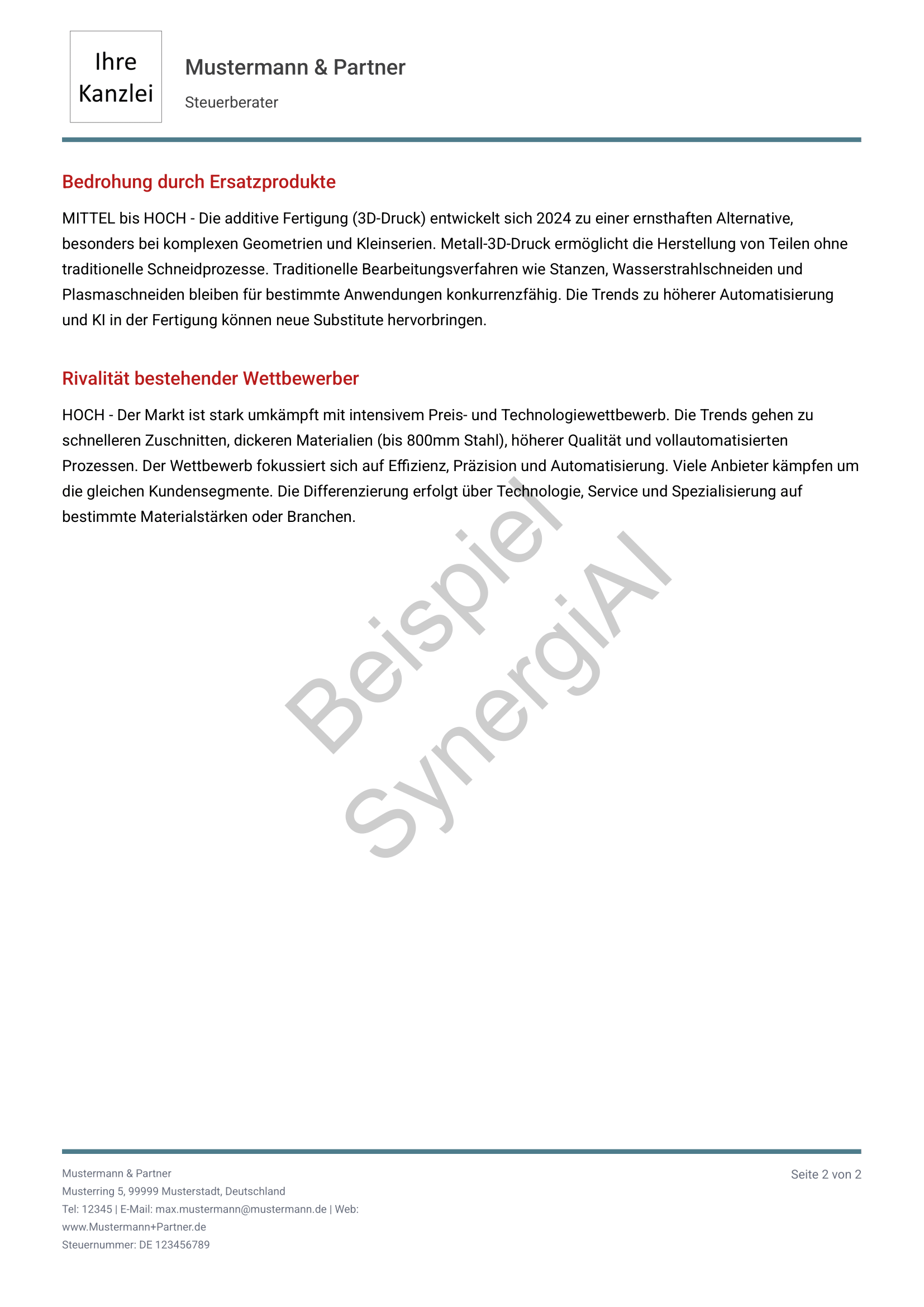 Porter-Analyse Seite 2